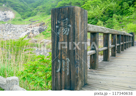 那須高原、殺生岩、温泉の源泉 117340638