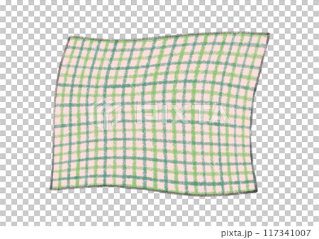 クレヨンで描く、シンプルな布のイラスト - チェック模様 クレヨンで描く、シンプルな布のイラスト - チェック模様 117341007