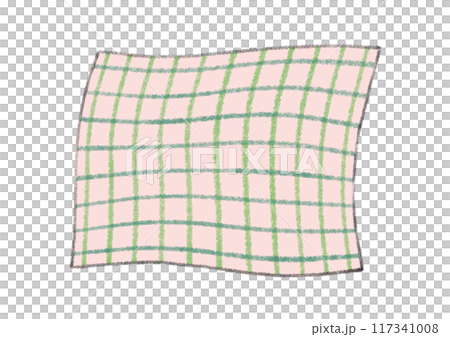 クレヨンで描く、シンプルな布のイラスト - チェック模様 クレヨンで描く、シンプルな布のイラスト - チェック模様 117341008