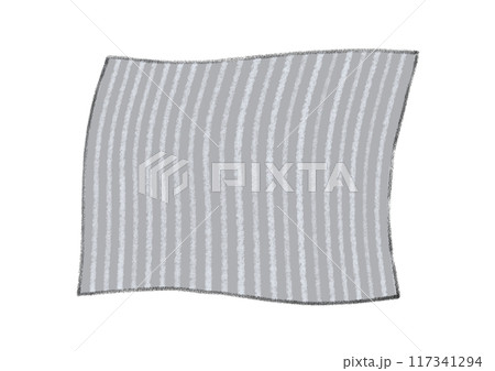 クレヨンで描く、シンプルな布のイラスト - ストライプ模様 クレヨンで描く、シンプルな布のイラスト - ストライプ模様 117341294