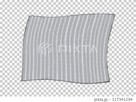 クレヨンで描く、シンプルな布のイラスト - ストライプ模様 クレヨンで描く、シンプルな布のイラスト - ストライプ模様 117341294