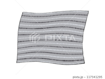 クレヨンで描く、シンプルな布のイラスト - ストライプ模様 117341295