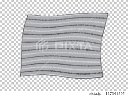 クレヨンで描く、シンプルな布のイラスト - ストライプ模様 117341295