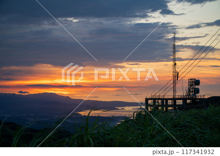 Sunset Over Radar Station,Caoshan Radar Station, Taiwan. 117341932