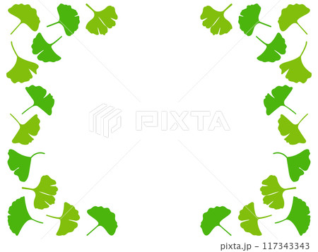 緑のイチョウのフレーム 117343343