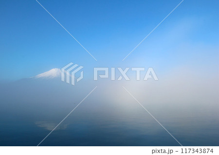 山中湖村　富士山と山中湖　白虹 117343874