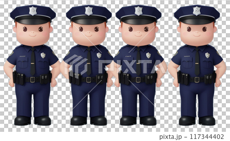 海外警察2D插畫 117344402