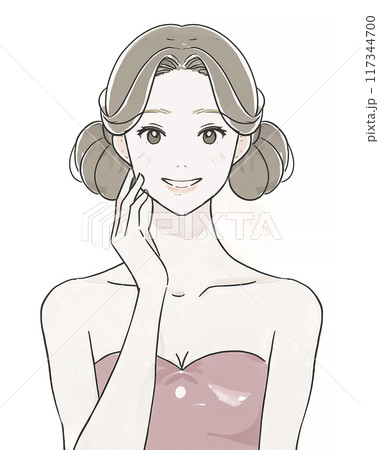 若い女性のビューティーイメージ素材 117344700
