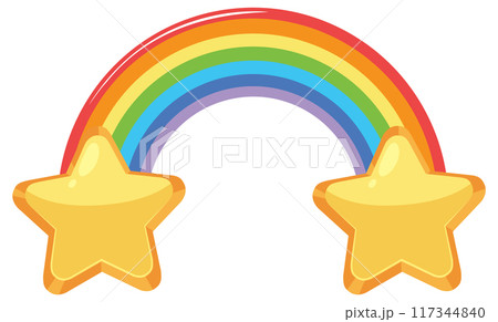 Rainbow with Golden Stars 117344840