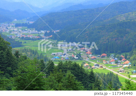 展望台から見た風景　「奥会津昭和の森キャンプ場」 117345440