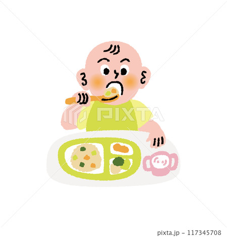 子育て_赤ちゃん_スプーン 子育て_赤ちゃん_スプーン 117345708