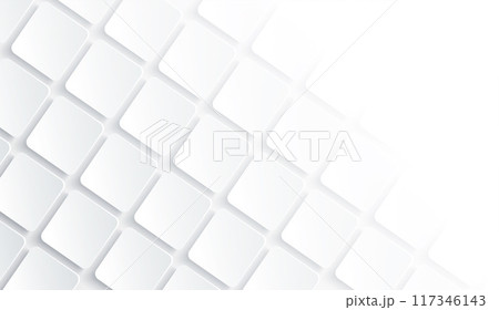 White geometric square background in paper art style. Cover and banner Illustration. White geometric square background in paper art style. Cover and banner Illustration. 117346143