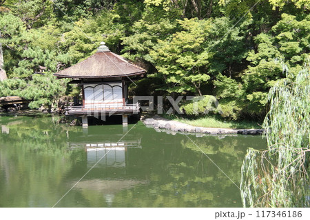 和歌山城西之丸庭園の夏の朝 117346186