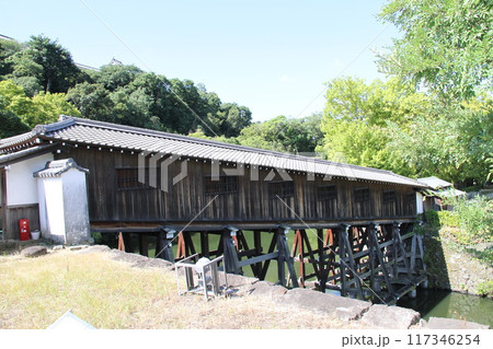 和歌山城西之丸庭園の夏の朝 117346254