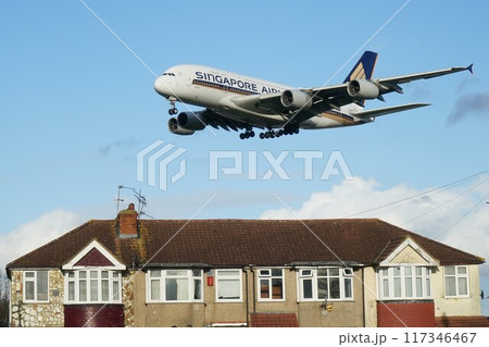 シンガポール航空 A380 ヒースロー空港への着陸 シンガポール航空 A380 ヒースロー空港への着陸 117346467