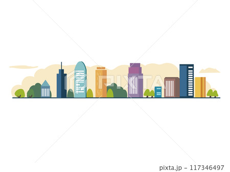 ビルのある街並み ビルのある街並み 117346497