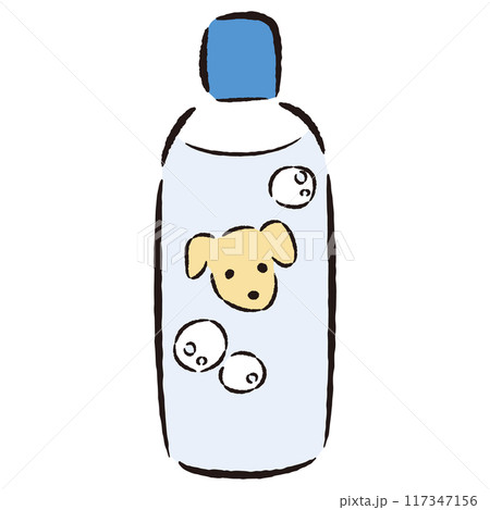 犬用シャンプーの手描きイラスト 117347156