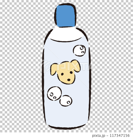 犬用シャンプーの手描きイラスト 117347156