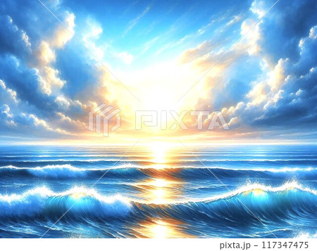美しい空と海 117347475