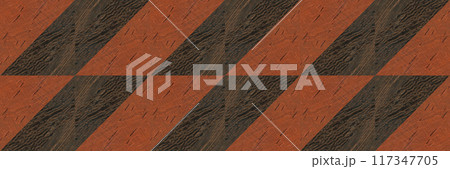 Wooden marquetry can be patterns created from the combination of wenge and walnut wood, wooden floor, parquet, cutting board, seamless texture Wooden marquetry can be patterns created from the combination of wenge and walnut wood, wooden floor, parquet, cutting board, seamless texture 117347705
