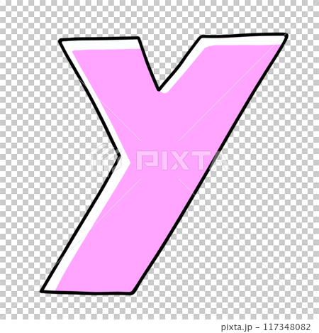 寬鬆簡單的小寫字母「y」口吃版純色 寬鬆簡單的小寫字母「y」口吃版純色 117348082