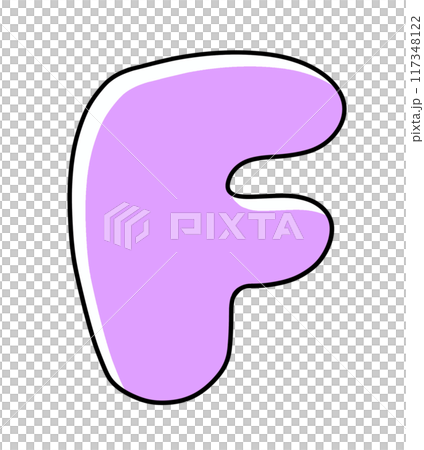 A simple, rounded version of the capital alphabet "F" in a solid color 117348122