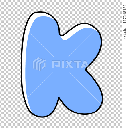 寬鬆簡單的大寫字母“k”圓形版本,純色 寬鬆簡單的大寫字母“k”圓形版本,純色 117348186