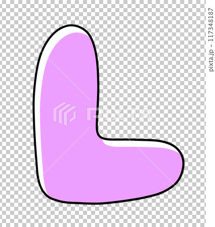 寬鬆簡約大寫字母“L”圓角版,純色 寬鬆簡約大寫字母“L”圓角版,純色 117348187