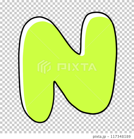 寬鬆簡單的大寫字母“N”圓形版本,純色 寬鬆簡單的大寫字母“N”圓形版本,純色 117348189