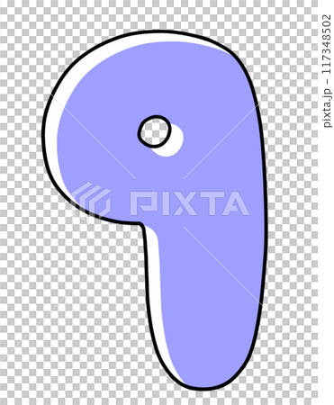 A simple, rounded version of the lowercase alphabet "q" in solid color 117348502