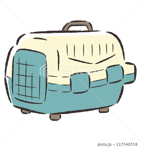 クレート（ペットキャリー）の手描きイラスト 117348558
