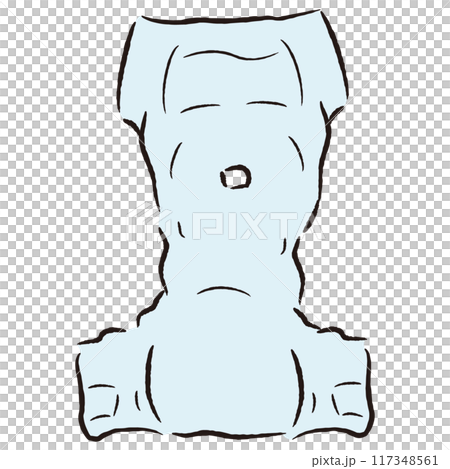 狗尿布手繪插畫 117348561