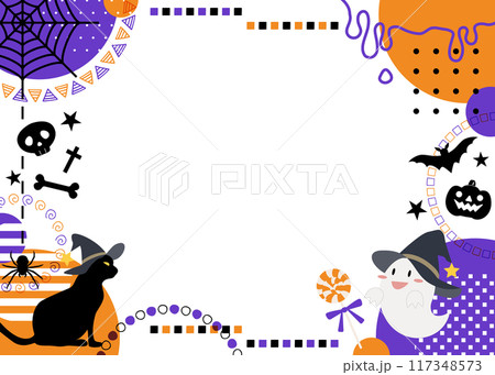 ハロウィーンのデコレーションフレーム、ハロウィンデザインのテンプレート 117348573