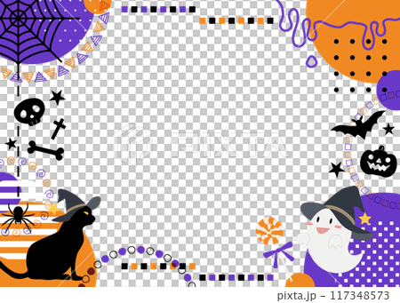 ハロウィーンのデコレーションフレーム、ハロウィンデザインのテンプレート 117348573