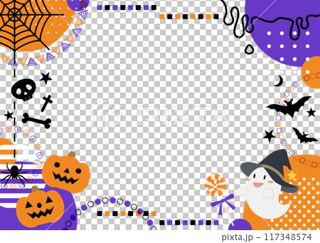 ハロウィーンのデコレーションフレーム、ハロウィンデザインのテンプレート 117348574