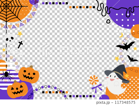 ハロウィーンのデコレーションフレーム、ハロウィンデザインのテンプレート 117348575