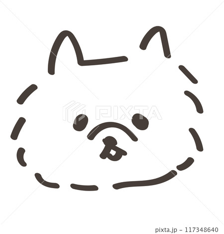ふわモフポメラニアンの顔 117348640