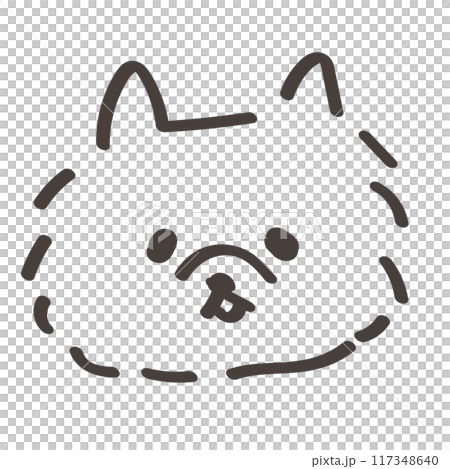 ふわモフポメラニアンの顔 117348640