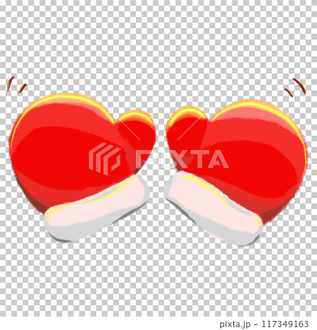 Cute cartoon Christmas gloves illustration 117349163