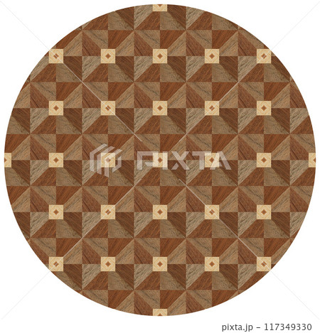 Wooden marquetry can be patterns created from the combination of pine and walnut wood, wooden floor, parquet, cutting board, seamless texture 117349330