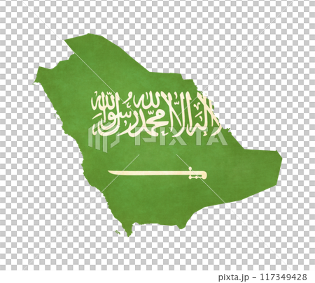 Isolated map of Saudi Arabia with flag in soft grunge and vintage style. Isolated map of Saudi Arabia with flag in soft grunge and vintage style. 117349428