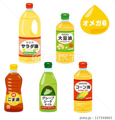 オメガ6、リノール酸が多く含まれる食用油 117349663