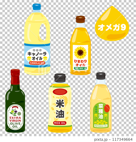 Edible oils rich in omega-9 and oleic acid 117349664