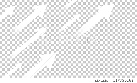 Illustration of an arrow moving diagonally upwards to the right 117350162