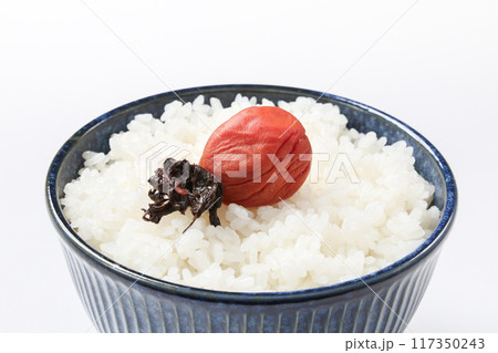 梅干し(紫蘇漬け)とごはん 117350243