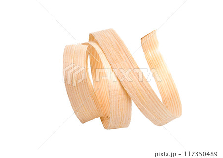 wooden sawdust slice isolated on the white wooden sawdust slice isolated on the white 117350489