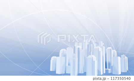 ネットワーク 通信 都市 コミュニケーション 通信 テクノロジー 技術 ビジネス 3D イラスト 117350540