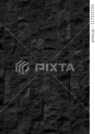 Cutting black white an grey organic marble wall rectangular, seamless lined up 117351359