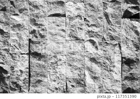 Cutting black white an grey organic marble wall rectangular, seamless lined up 117351390