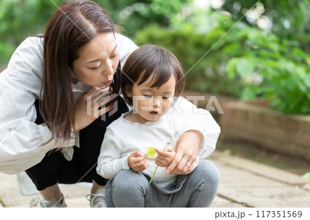 公園で遊ぶ親子 公園で遊ぶ親子 117351569